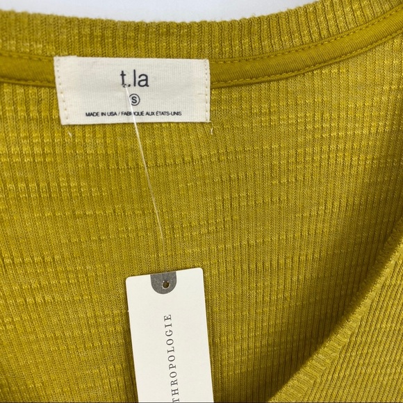 Anthropologie T.la Jill Babydoll Top Yellow NWT S - Picture 7 of 8